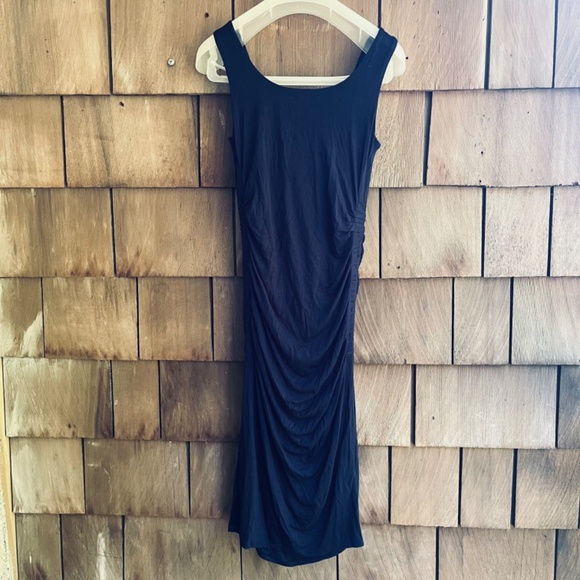 Ingrid & Isabel Pleated Stretch Sleeveless Tank Maternity XS Dress True Navy New - Picture 13 of 16